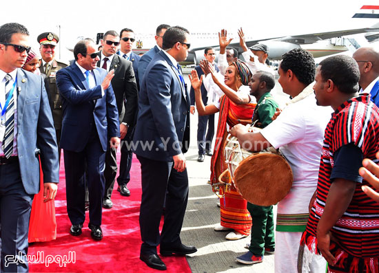 استقبال الرئيس السيسي في إثيوبيا (2)
