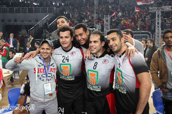فرحة لاعبى مصر بالفوز ببطولة أفريقيا (17)