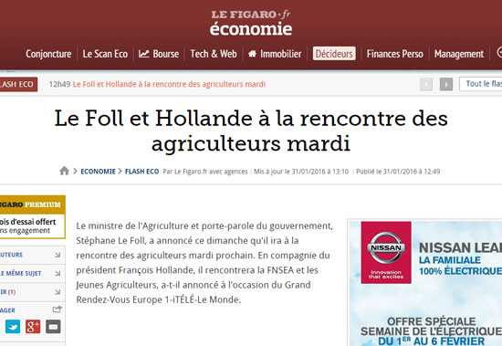 وزير الزراعة الفرنسى