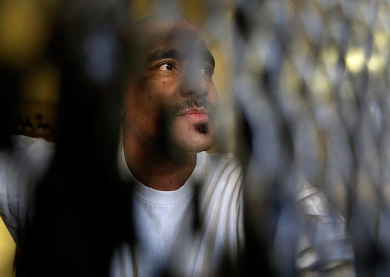 صورة التقطت فى ديسمبر الماضى لسجين ينتظر تنفيذ الحكم داخل سان كوينتن  -اليوم السابع -1 -2016