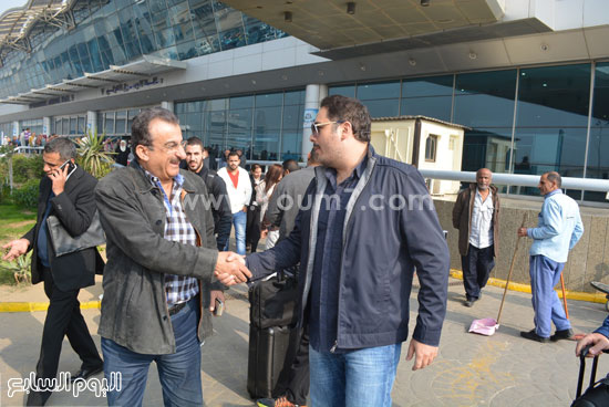  لحظة وصول السوبر ستار رامى عياش مطار القاهرة -اليوم السابع -12 -2015