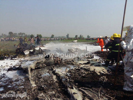 مقتل أربعة عسكريين جراء تحطم طائرة تابعة لسلاح الجو فى ميانمار (2)- تحطيم طائرة - سقوط طائره
