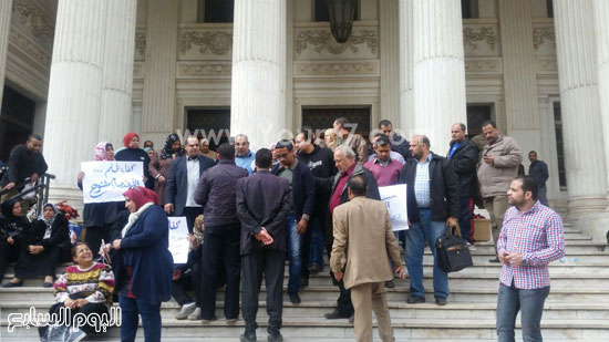 وقفه احتجاجية للعاملين بديوان المصرية للاتصالات  (2)