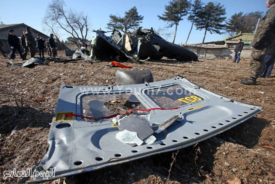 تحطم طائرة عسكرية بكوريا الجنوبية (1)