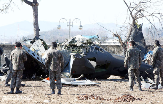 تحطم طائرة عسكرية بكوريا الجنوبية (4)