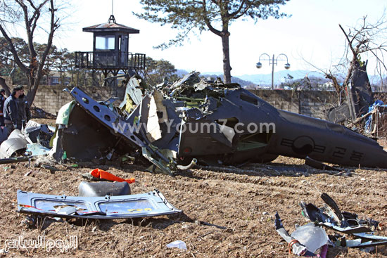 تحطم طائرة عسكرية بكوريا الجنوبية (5)
