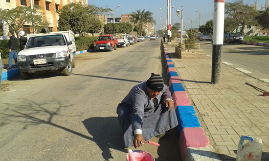 تجميل شوارع مدينة سمسطا ببنى سويف (3)