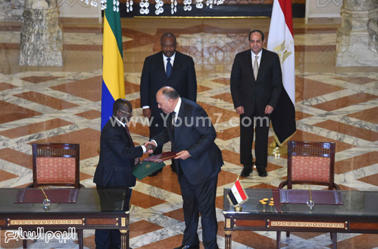 1اخبار مصر  على بونجو  رئيس الجابون  اخر الاخبار   السيسي  الرئيس السيسي (1)