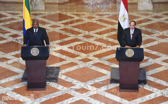 1اخبار مصر  على بونجو  رئيس الجابون  اخر الاخبار   السيسي  الرئيس السيسي (4)