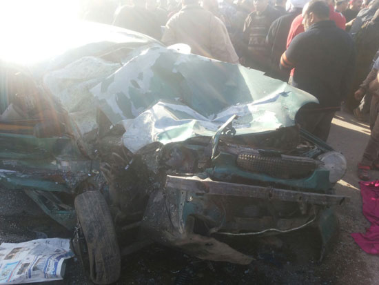  حادث تصادم بطريق القاهرة الإسكندرية الزراعى (2)