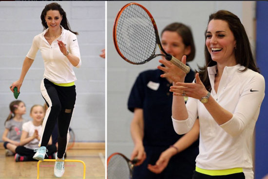 كيت ويليامز تتعلم مهارات التنس (5)