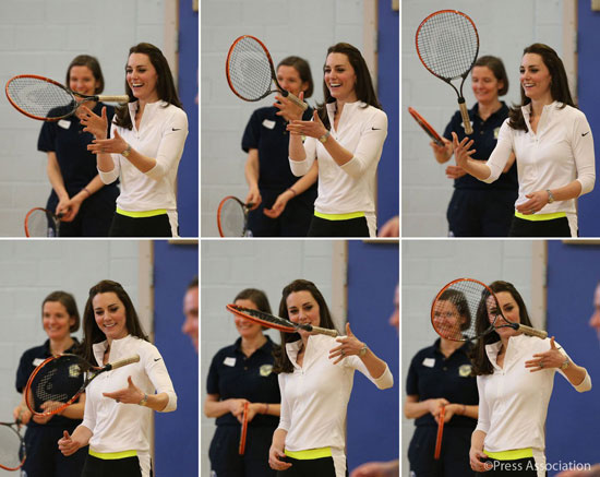 كيت ويليامز تتعلم مهارات التنس (6)