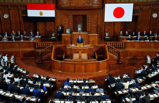 السيسى ، عبد الفتاح السيسى ، الرئيس السيسى ، مجلس النواب اليابانى ، مجلس الشيوخ اليابانى  (6)