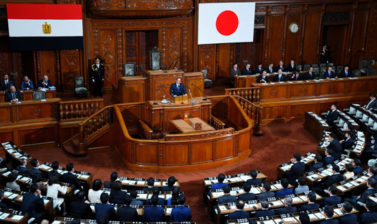 السيسى ، عبد الفتاح السيسى ، الرئيس السيسى ، مجلس النواب اليابانى ، مجلس الشيوخ اليابانى  (8)