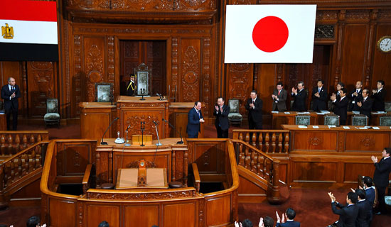 السيسى ، عبد الفتاح السيسى ، الرئيس السيسى ، مجلس النواب اليابانى ، مجلس الشيوخ اليابانى  (10)