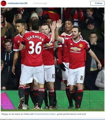 لاعبى مانشستر يونايتد وصديقاتهم بالفوز على انستجرام (4)