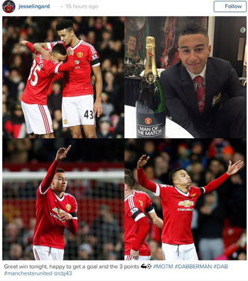 لاعبى مانشستر يونايتد وصديقاتهم بالفوز على انستجرام (6)