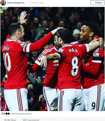 لاعبى مانشستر يونايتد وصديقاتهم بالفوز على انستجرام (7)