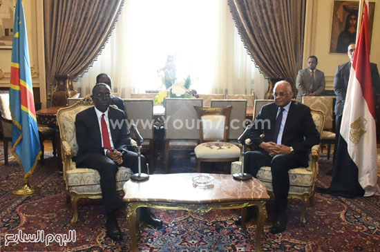 على عبد العال رئيس مجلس النواب واوجستين مابون رئيس وزراء الكونغو (7)