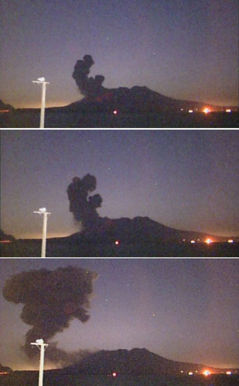 أخبار اليابان  تجدد ثوران  بركان ساكوراجيما  محطة نووية (2)1