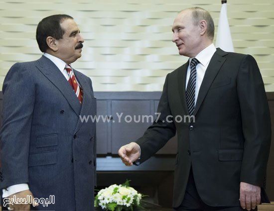 البحرين  حمد بن عيسى آل خليفة روسيا  سوريا  بوتين (1)
