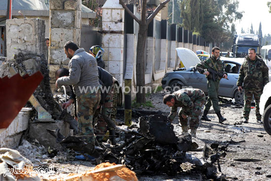 أخبار سوريا   تفجير سيارة مفخخة   دمشق  20 مصابا  نادى الضباط (2)