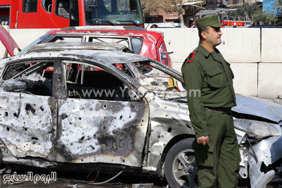 أخبار سوريا   تفجير سيارة مفخخة   دمشق  20 مصابا  نادى الضباط (6)
