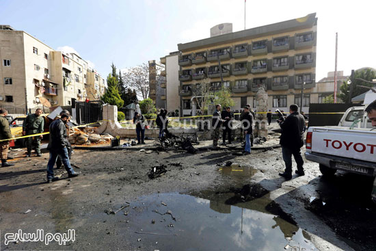 أخبار سوريا   تفجير سيارة مفخخة   دمشق  20 مصابا  نادى الضباط (7)