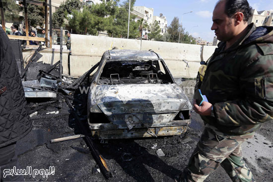أخبار سوريا   تفجير سيارة مفخخة   دمشق  20 مصابا  نادى الضباط (10)