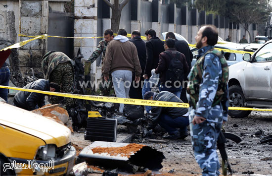 أخبار سوريا   تفجير سيارة مفخخة   دمشق  20 مصابا  نادى الضباط (13)