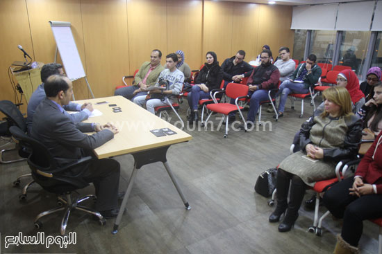 مدير مراسلى قناة الحرة يحاضر طلاب أكاديمية اليوم السابع (3)