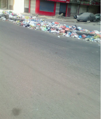 القمامة بشارع جمال عبد الناصر بالإسكندرية (2)