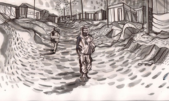 قصص اللاجئين، الجارديان البريطانية، مخيمات الفرنسية ، رواية نهاية الطريق  (2)