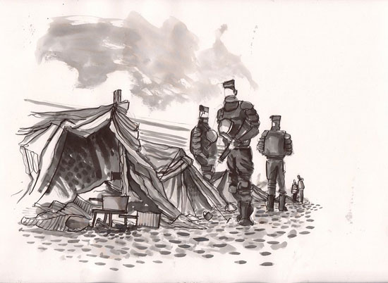 قصص اللاجئين، الجارديان البريطانية، مخيمات الفرنسية ، رواية نهاية الطريق  (4)