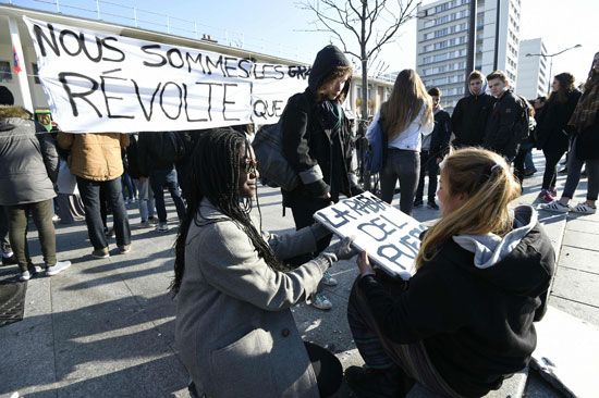 مظاهرات فرنسا طلاب فرنسا قانون العمل (12)