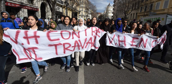 مظاهرات فرنسا طلاب فرنسا قانون العمل (19)