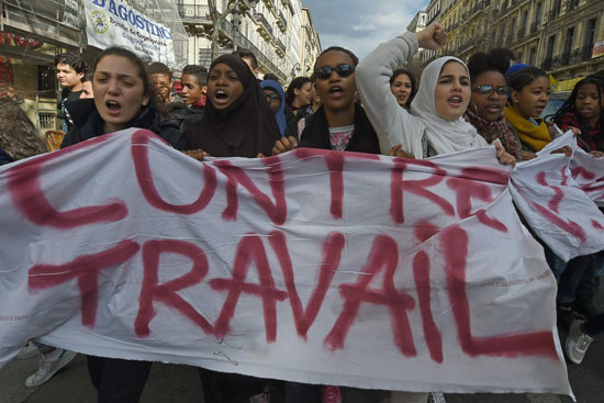 مظاهرات فرنسا طلاب فرنسا قانون العمل (20)