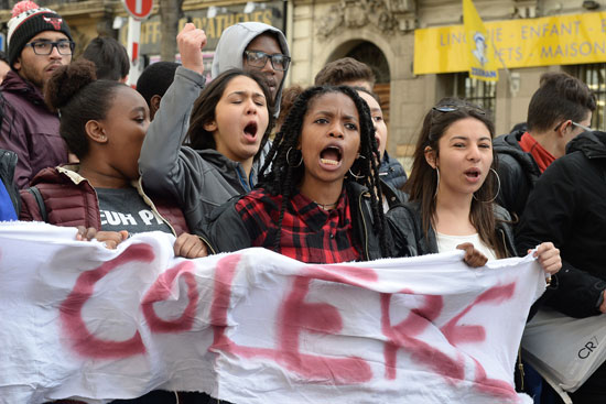 مظاهرات فرنسا طلاب فرنسا قانون العمل (21)
