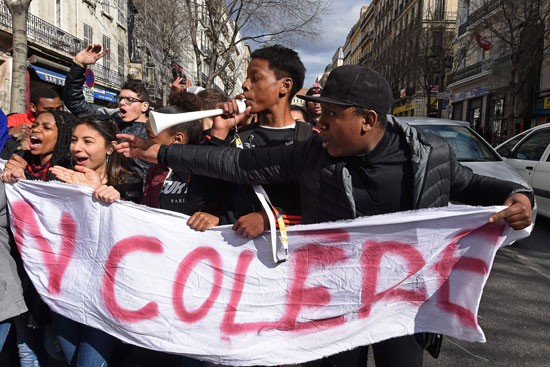 مظاهرات فرنسا طلاب فرنسا قانون العمل (22)