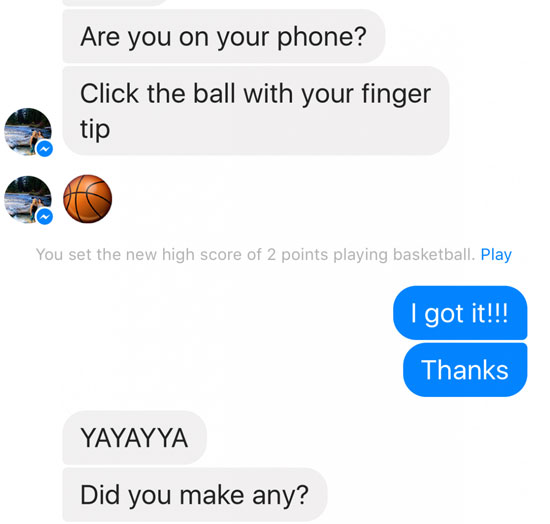 كيفية لعب كرة السلة بماسنجر (1)