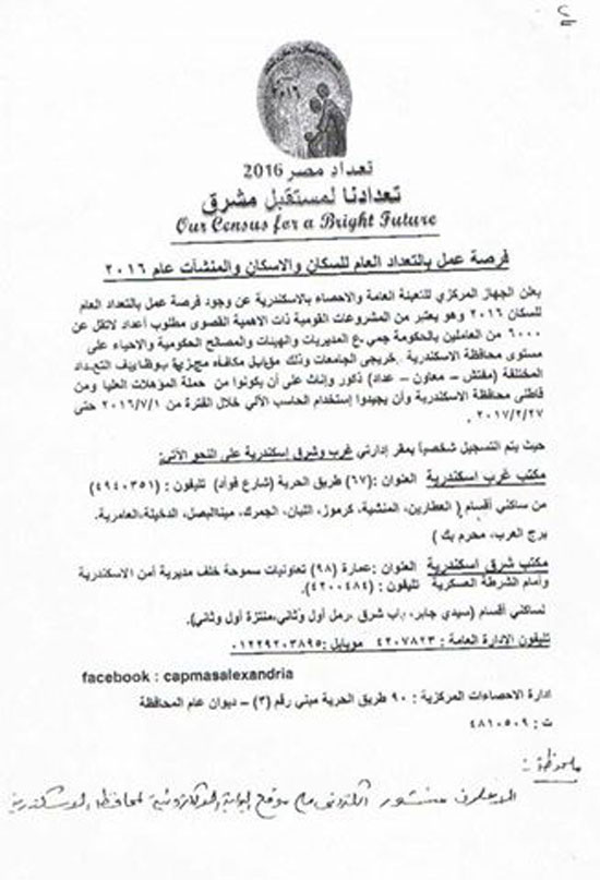 محافظة الإسكندرية تعلن عن 6 آلاف وظيفة متاحة فى المديريات والهيئات