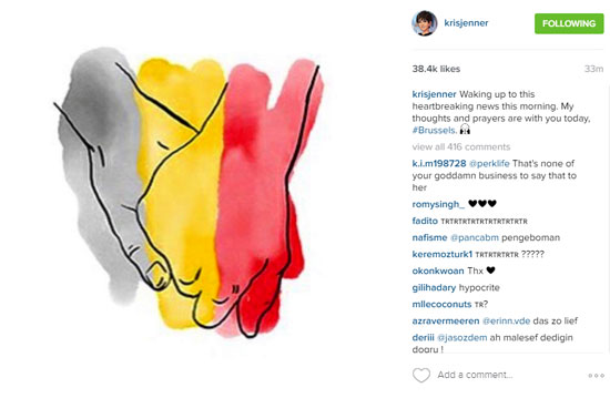 كريس جينر تنشر صورة علم بلجيكا