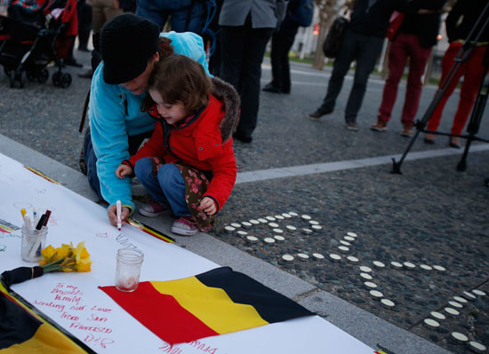 تفجيرات بروكسل بلجيكا تأبين ضحايا الارهاب  (43)