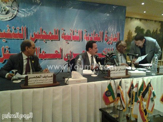 جانب من مؤتمر الاتحاد العربى لنقابات عمال النقل (2)