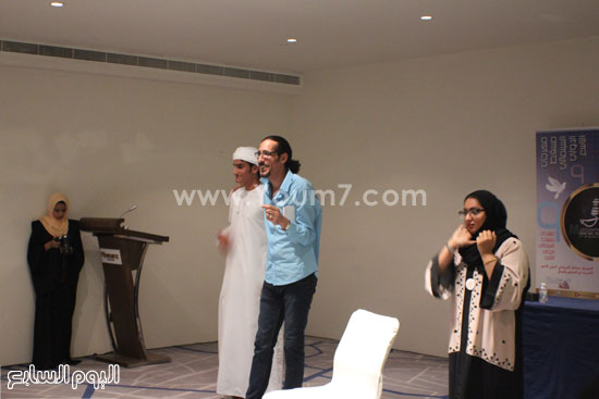 راسم منصور يقدم ورشة تدريبية فى التمثيل بمهرجان مسقط السينمائى (5)