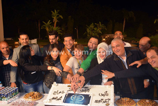 باسم سمرة وأحمد رزق ولوسى يحتفلون بمسلسل الكيف (3)