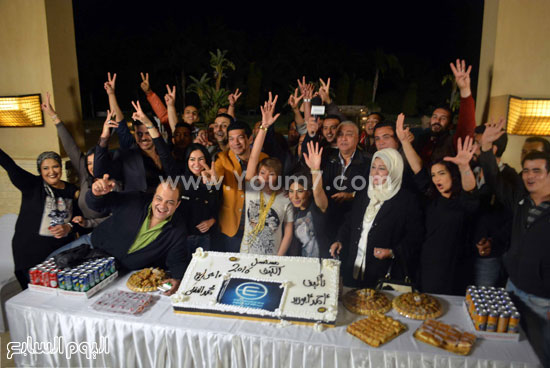 باسم سمرة وأحمد رزق ولوسى يحتفلون بمسلسل الكيف (14)