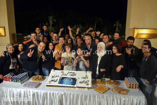 باسم سمرة وأحمد رزق ولوسى يحتفلون بمسلسل الكيف (15)