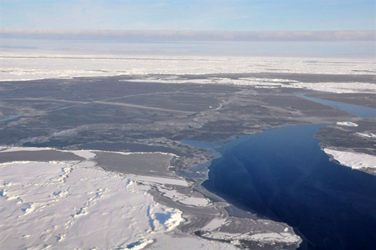 غطاء الجليد، المحيط القطبى الشمالى، انخفاض دراجات الحرارة، ناسا، الجليد (4)