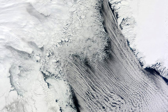 غطاء الجليد، المحيط القطبى الشمالى، انخفاض دراجات الحرارة، ناسا، الجليد (6)